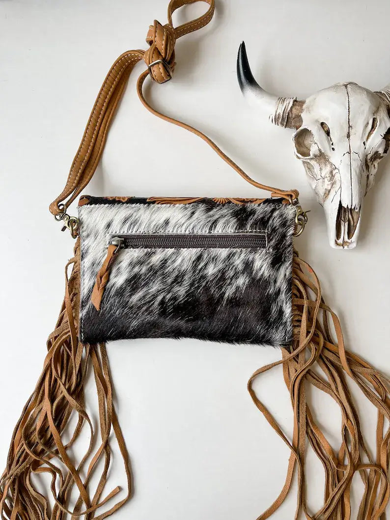 THE CASSIE - TOOLED crossbody Western Tooled Leather Cowhide