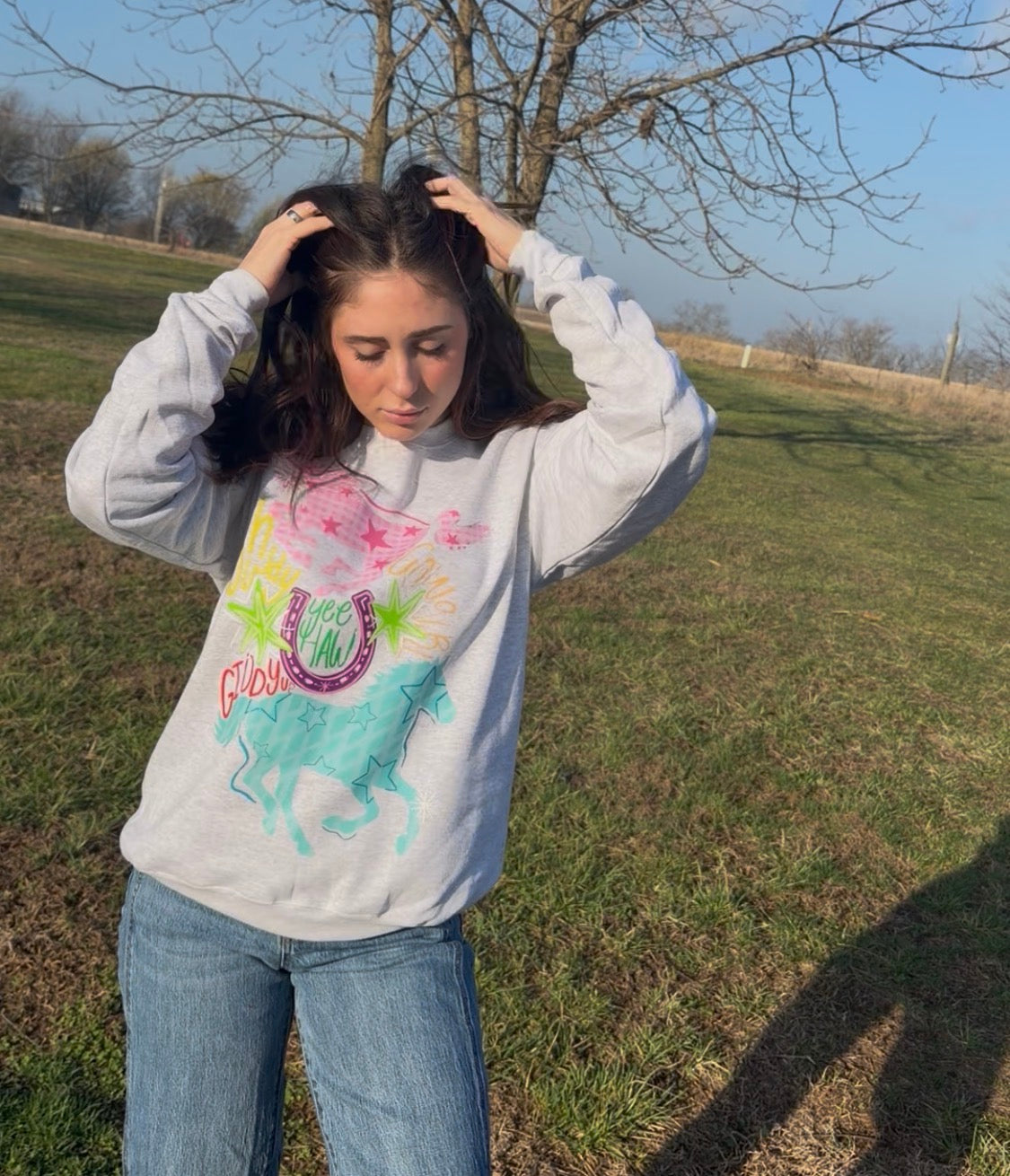 Spring Cowgirl Crewneck