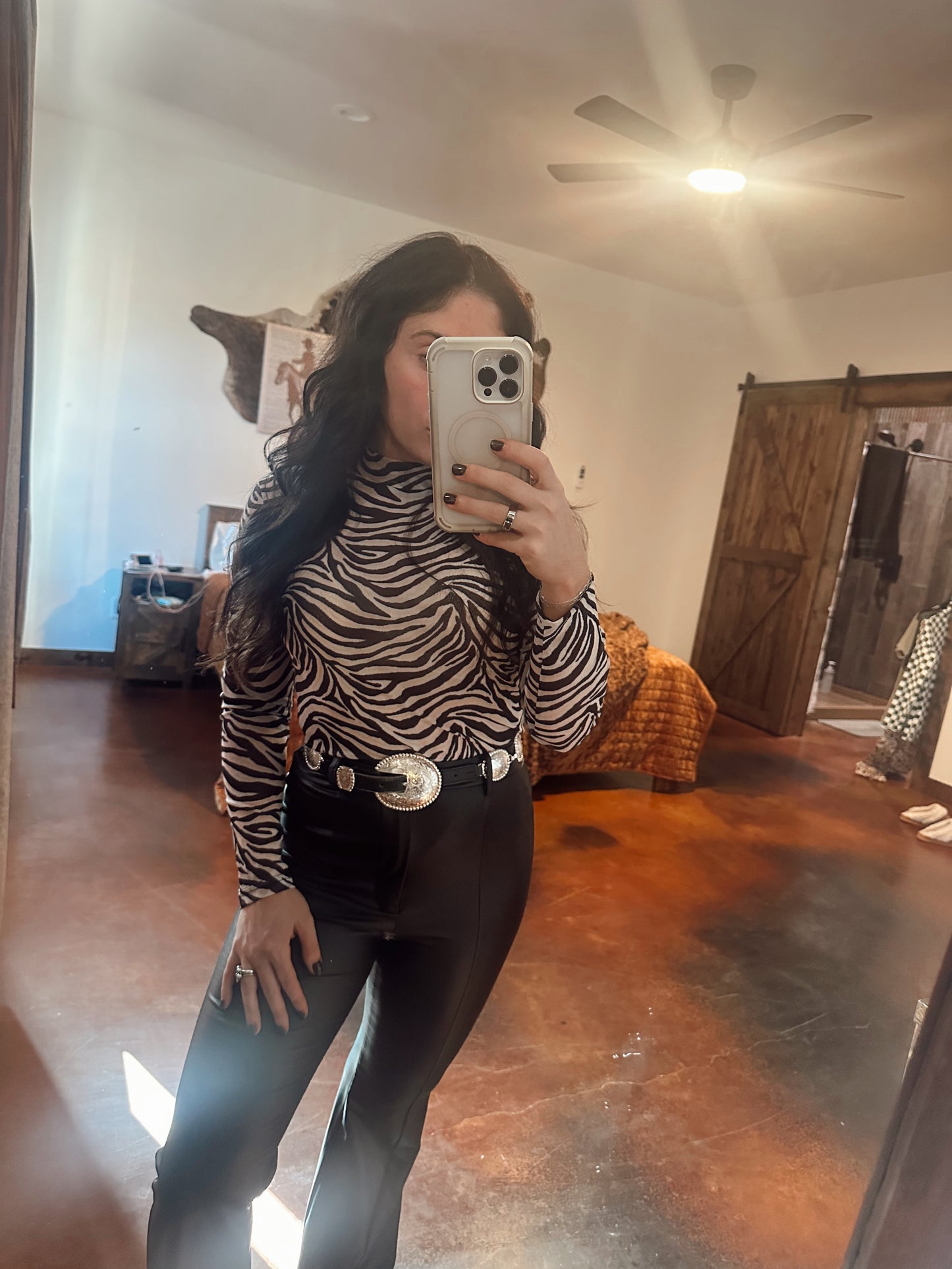 Cowgirl Safari Mesh Top