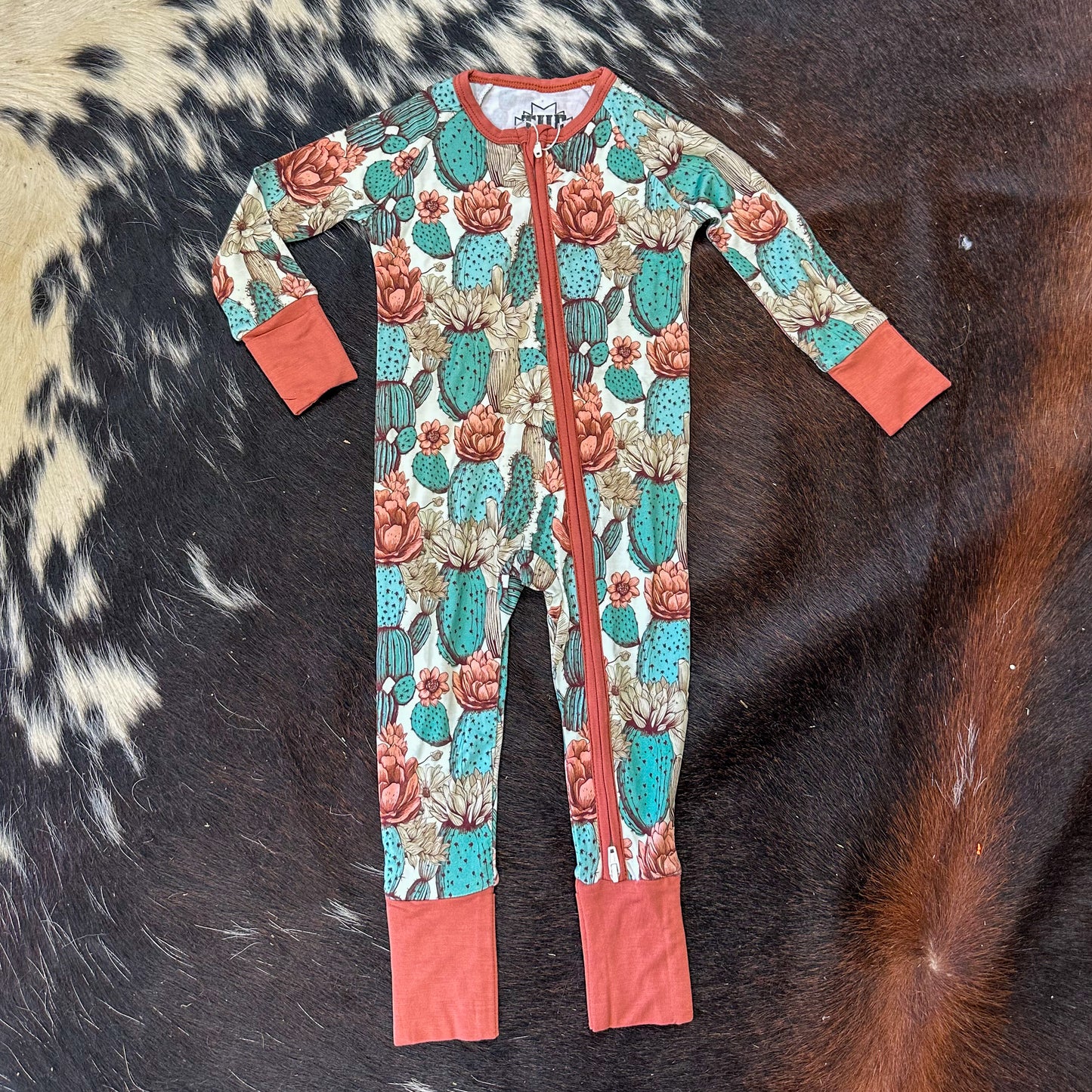 π΅ CACTUS ZIP-UP BAMBOO JAMMIES