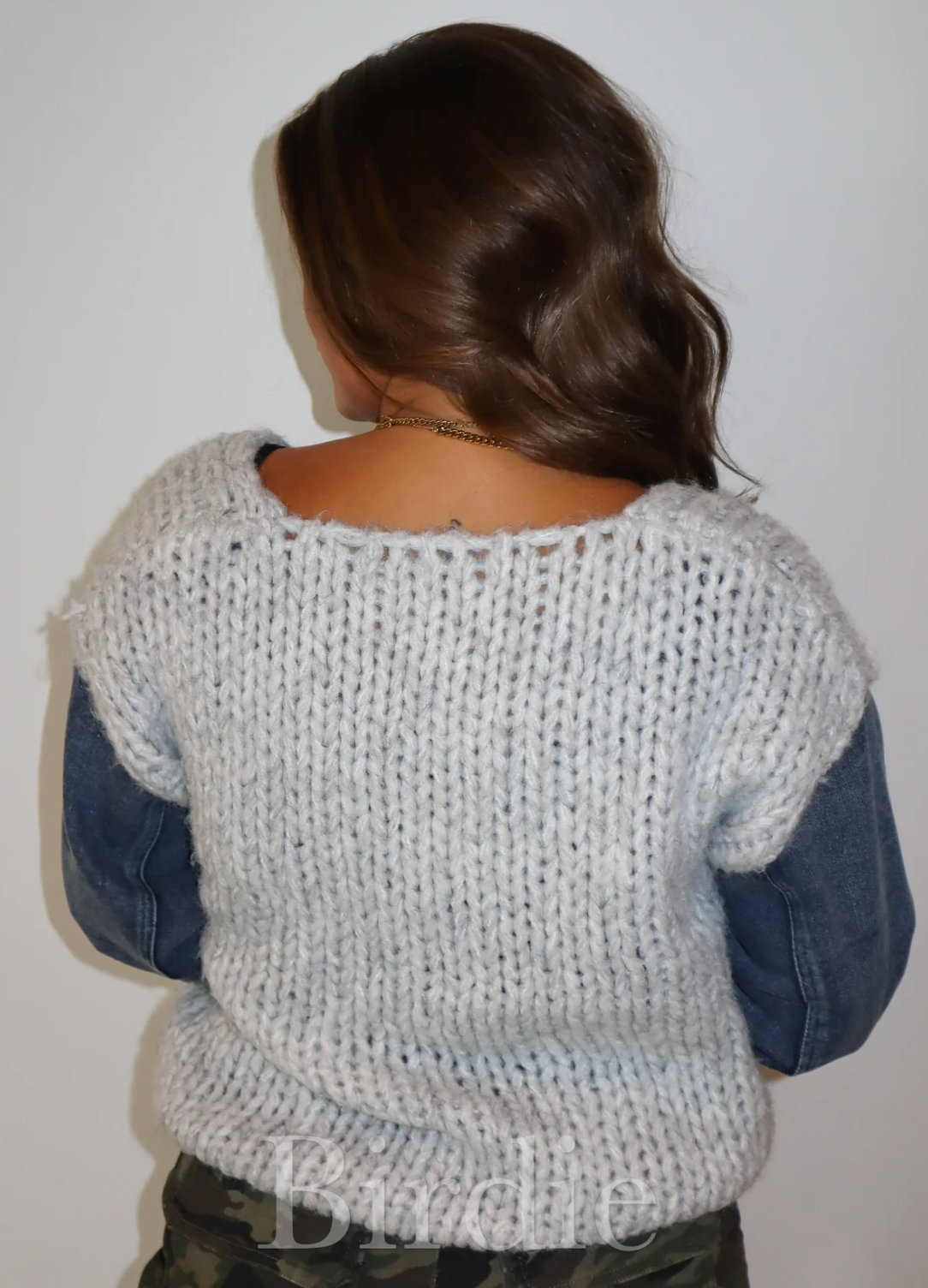 Grey Denim Sweater