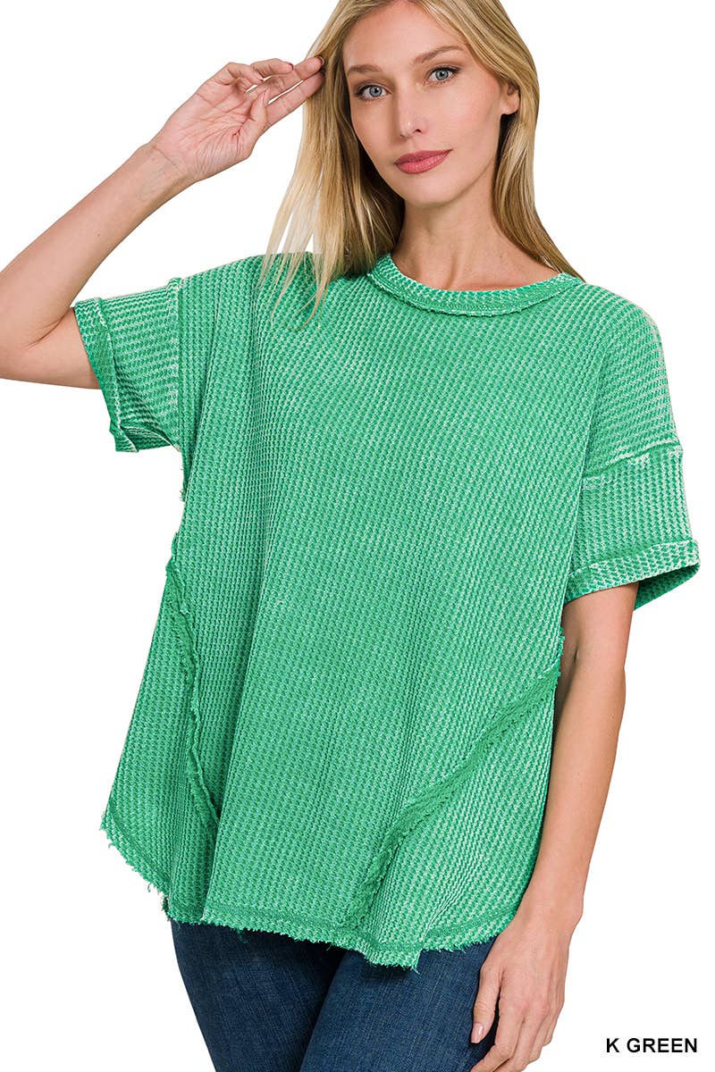 Green Pastures Waffle Top