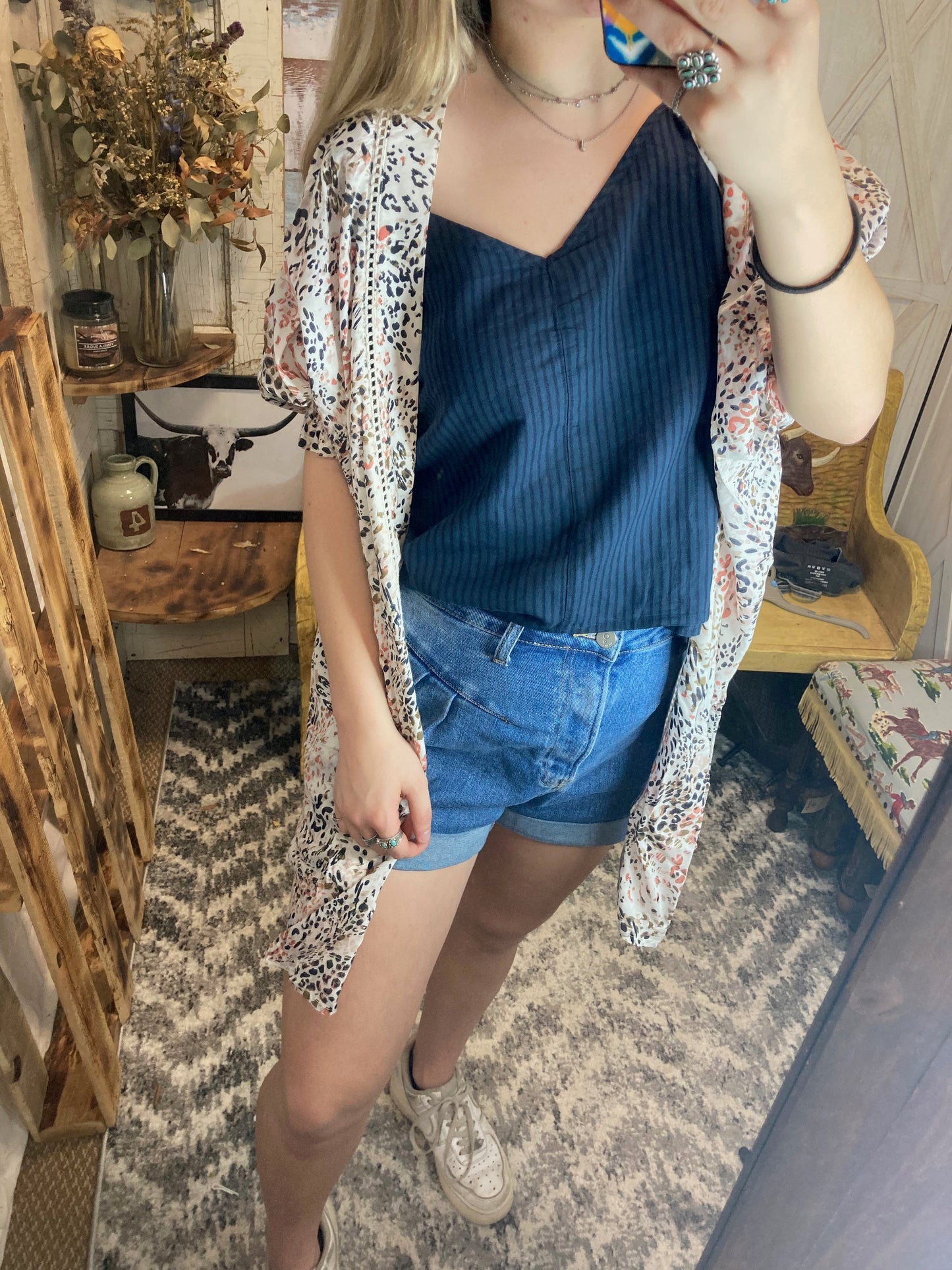 Sweet Spring Kimono SS Wrap | Multi Print