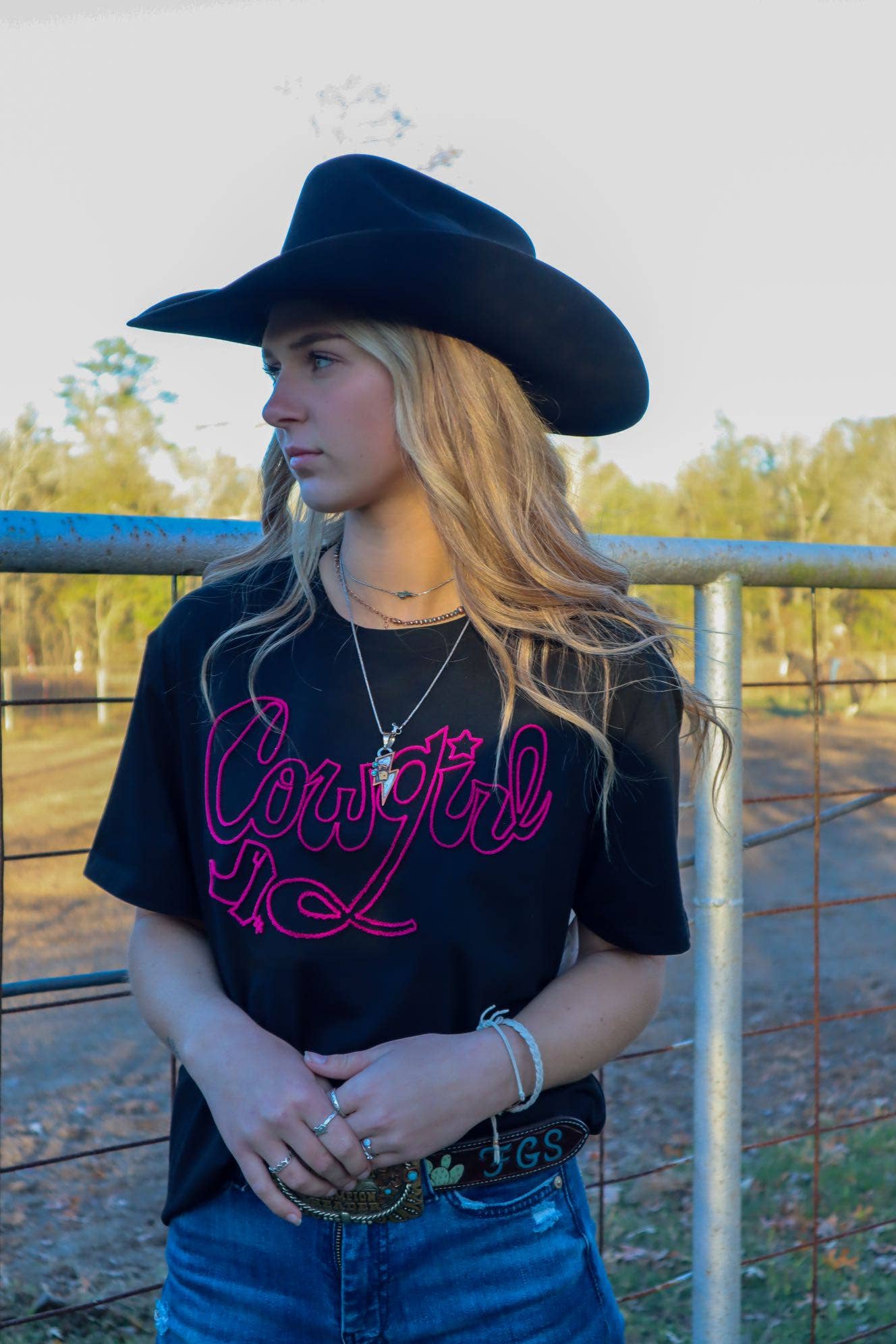 COWGIRL Embroidered Tee