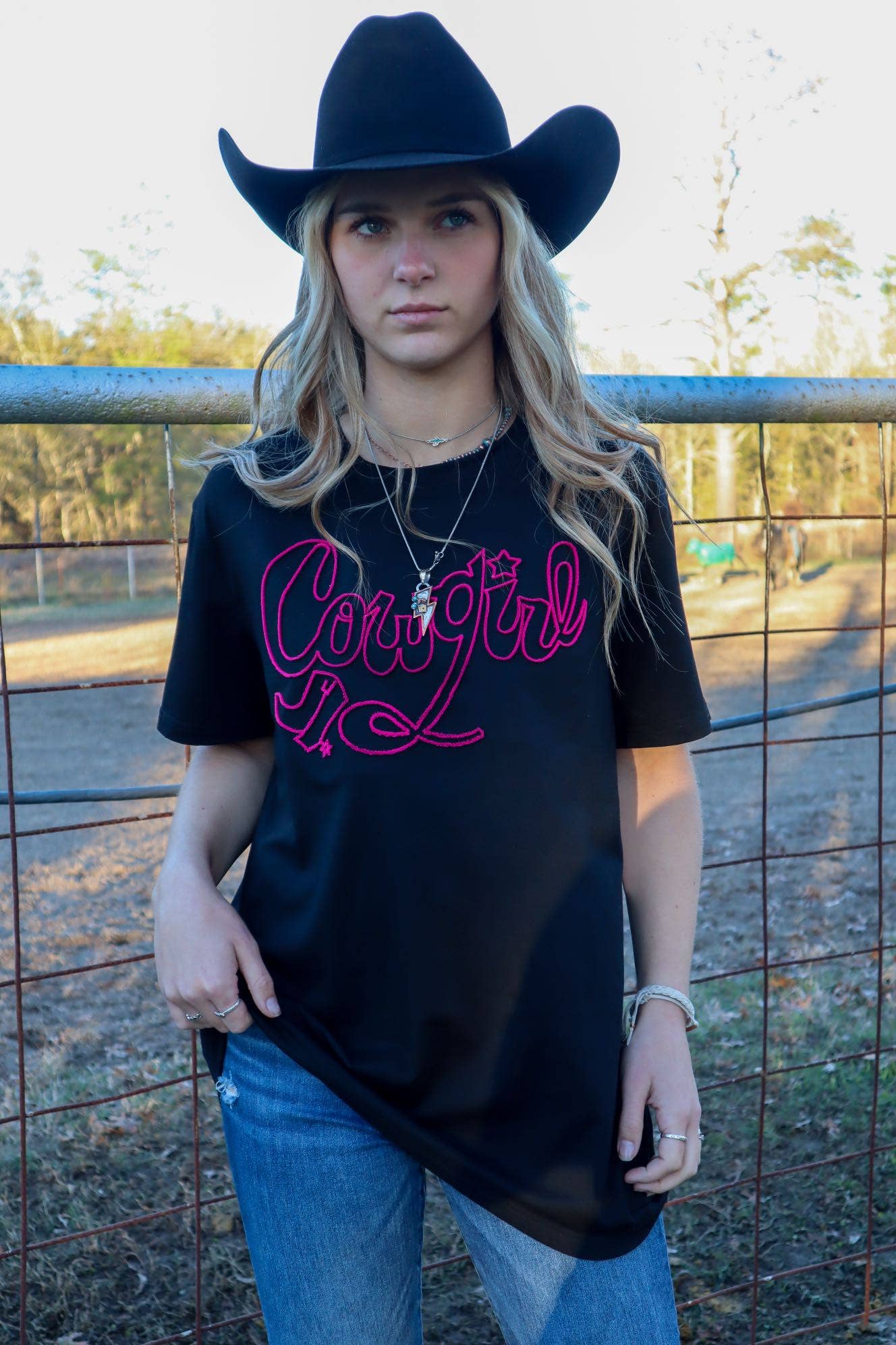 COWGIRL Embroidered Tee