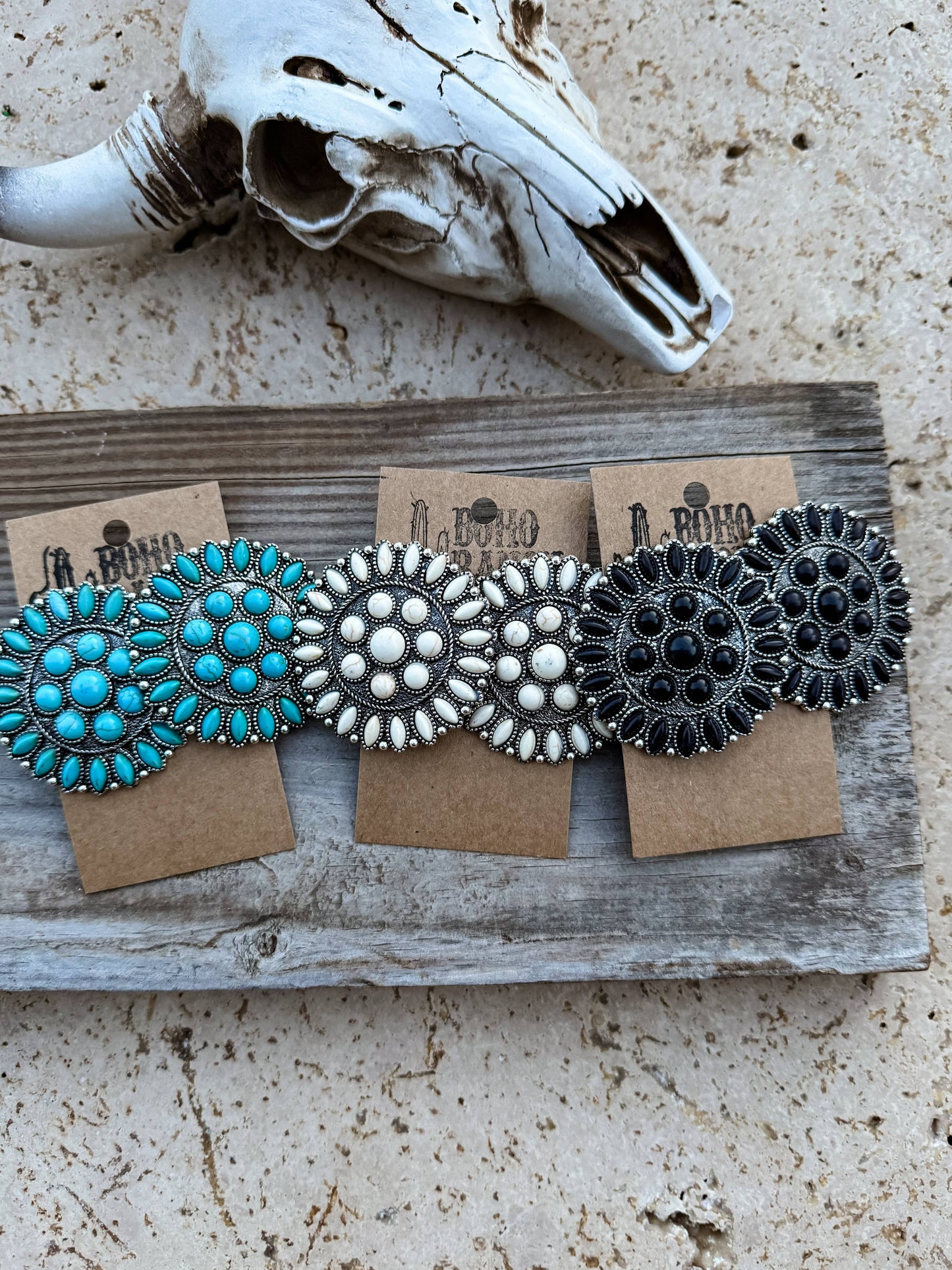 Round Concho Earrings