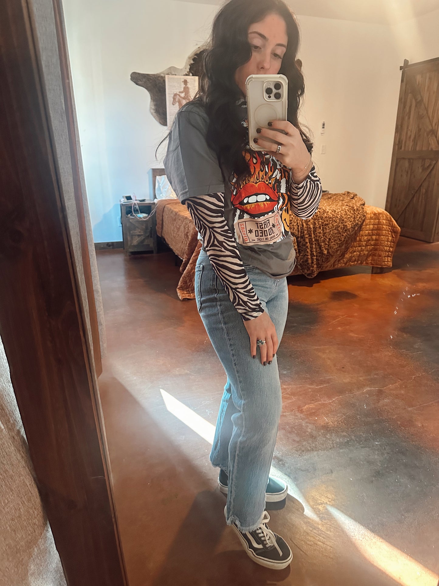 Cowgirl Safari Mesh Top