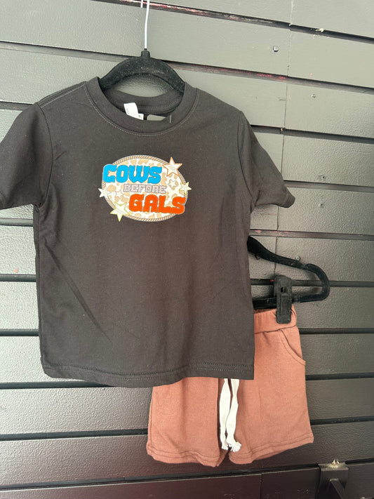 Cows Before Gals Kids Tee