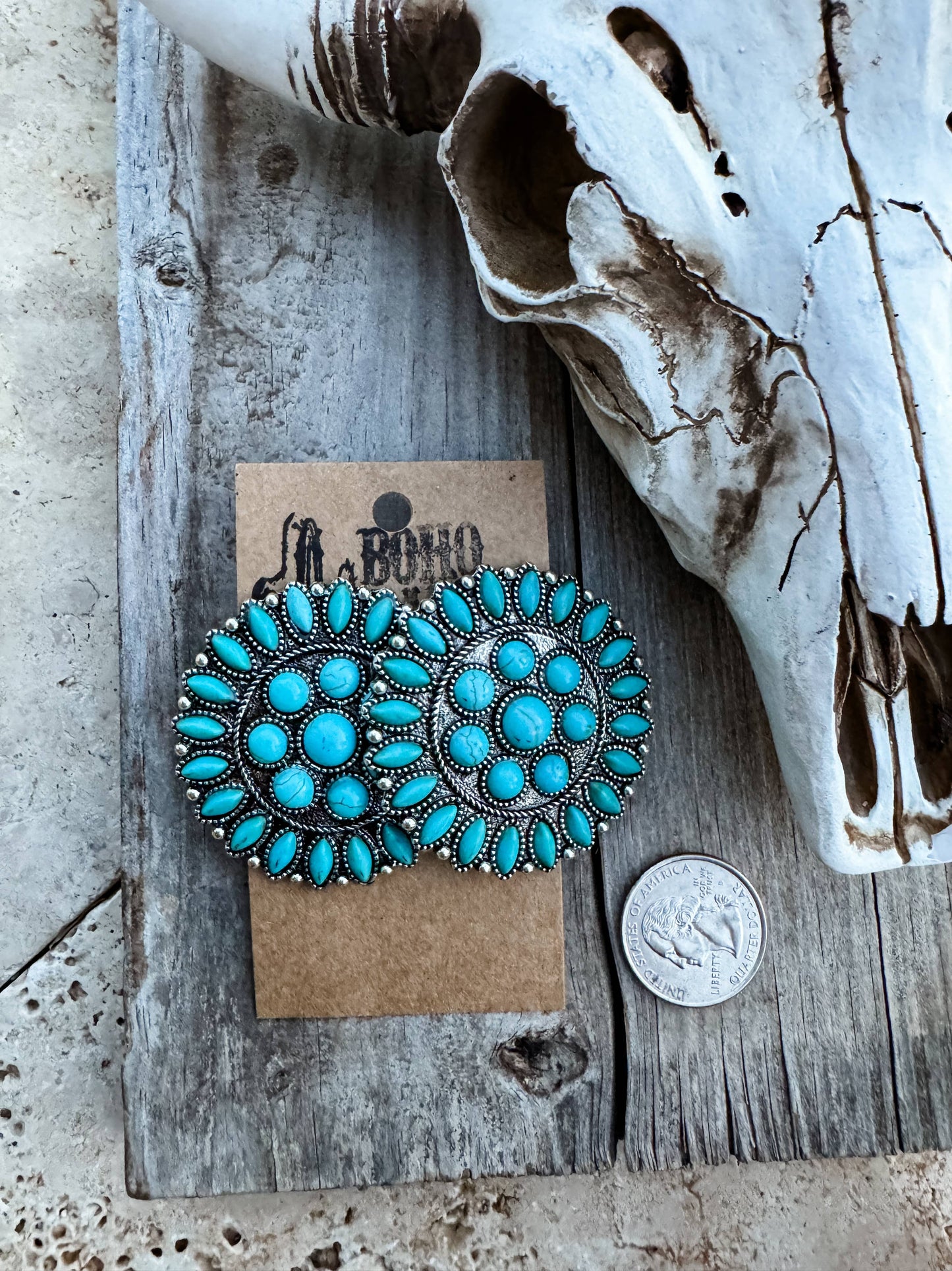 Round Concho Earrings