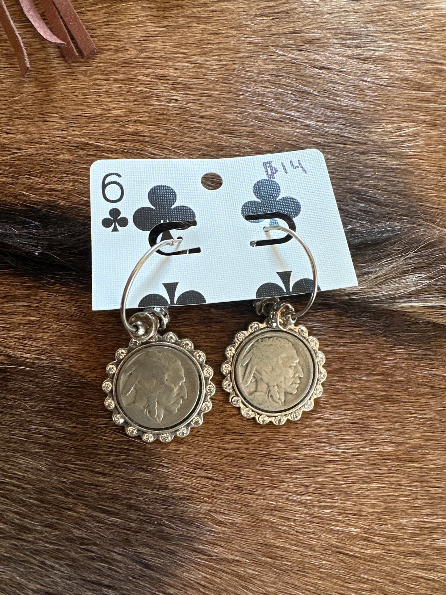 Indian coin earrings