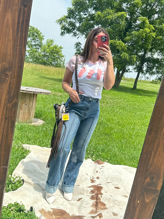Front Seam Boyfriend Jeans