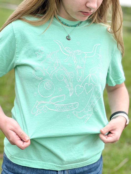 Cowgirl Collage Tee