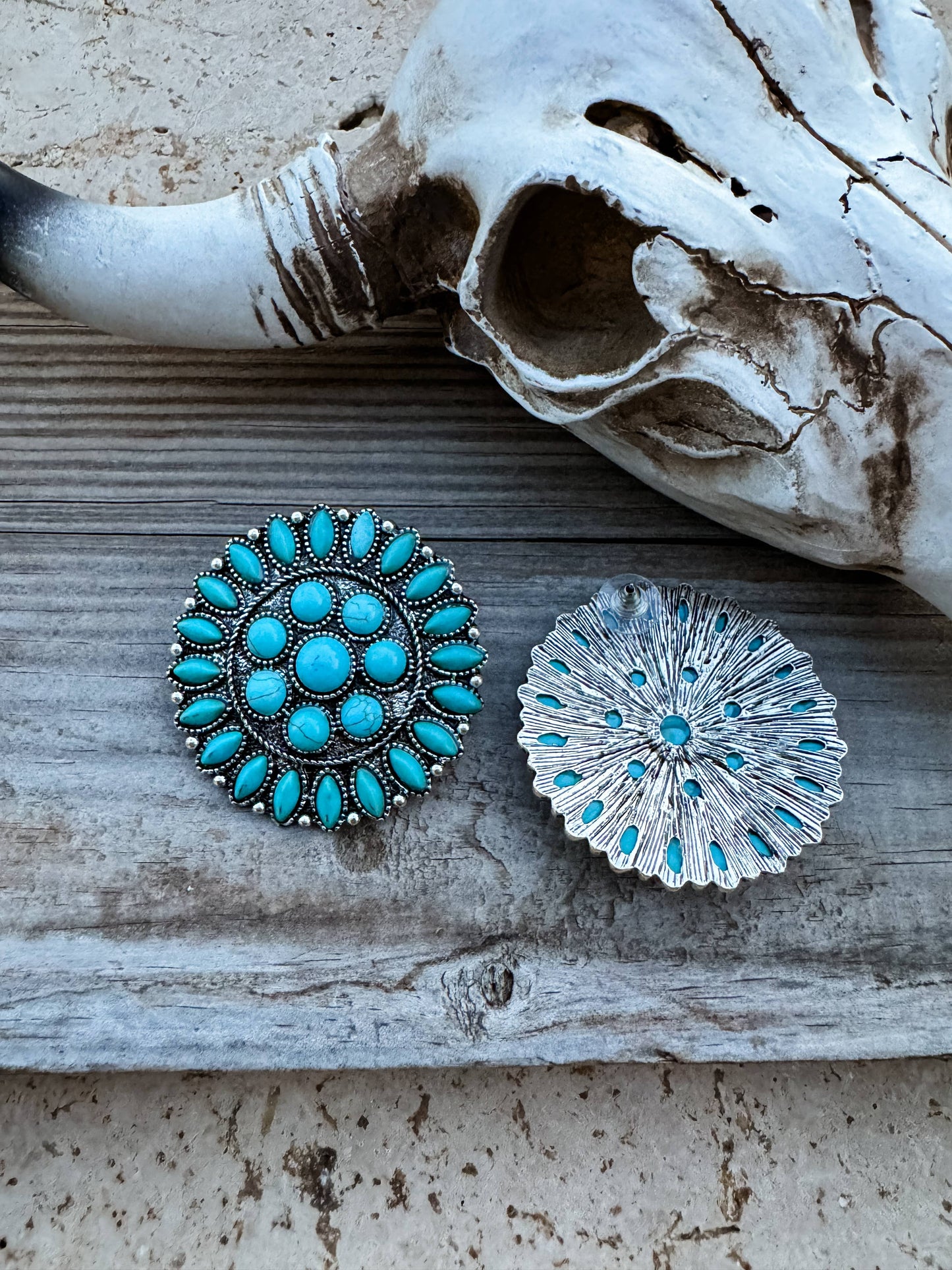 Round Concho Earrings