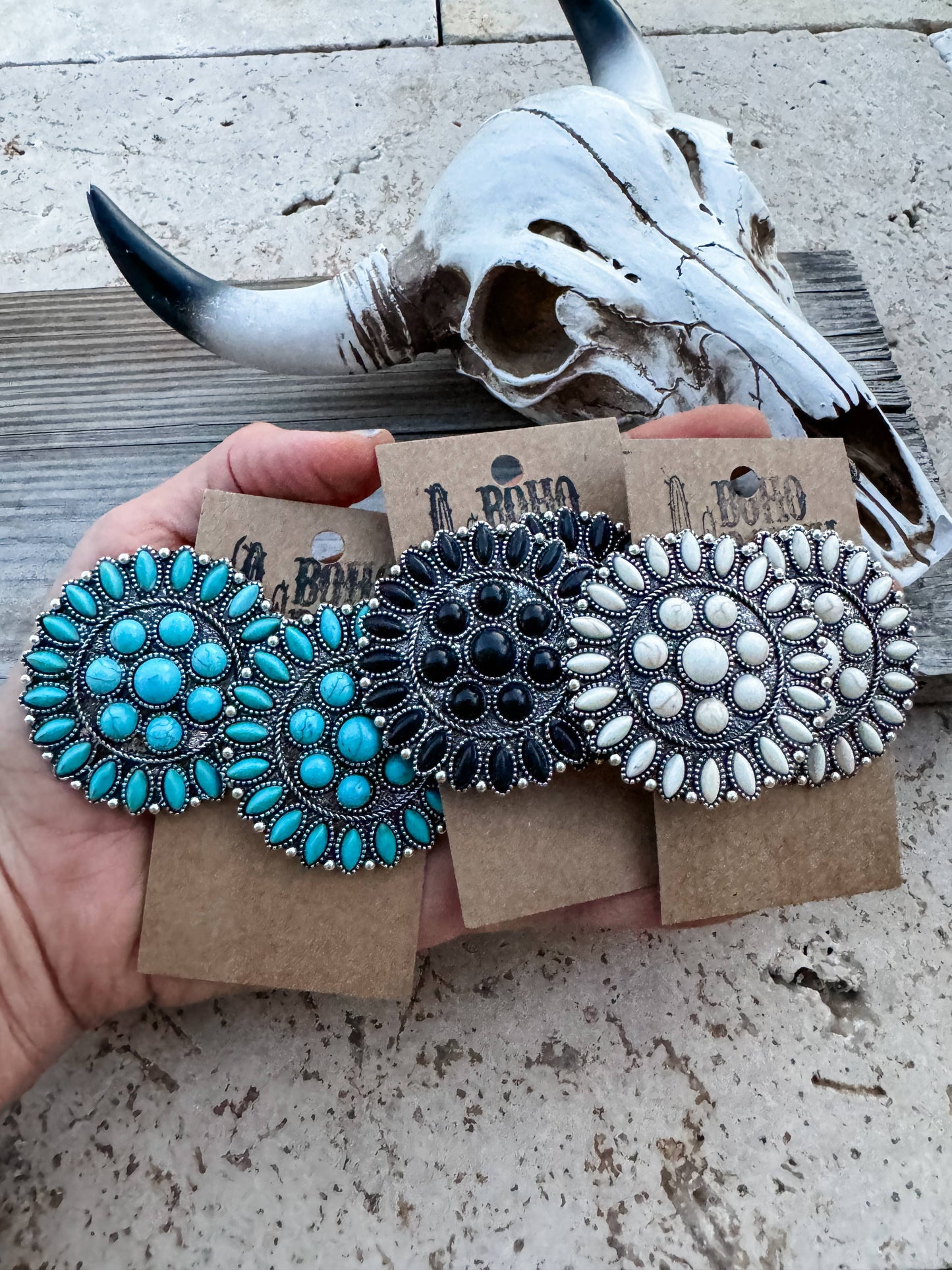 Round Concho Earrings