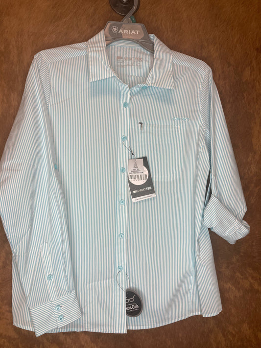 Venttek LS Shirt | Gulfstream & White Stripe