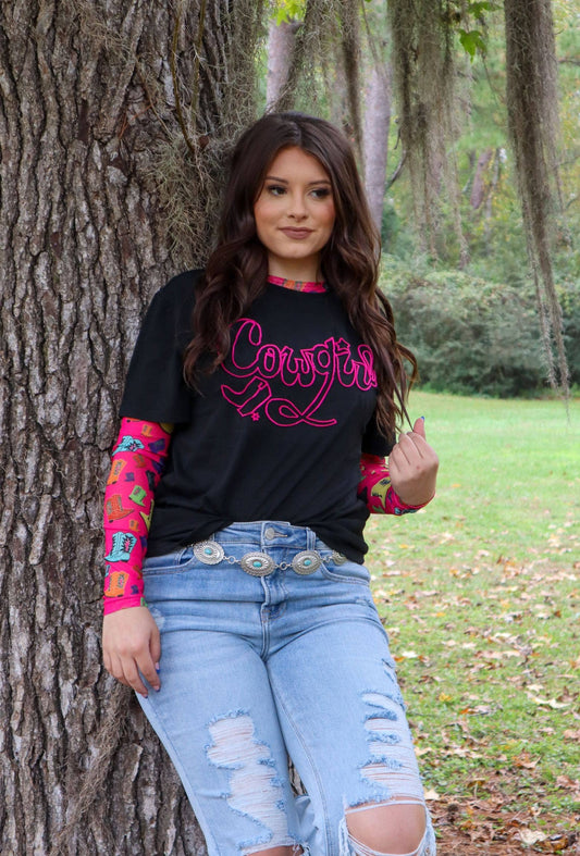 COWGIRL Embroidered Tee